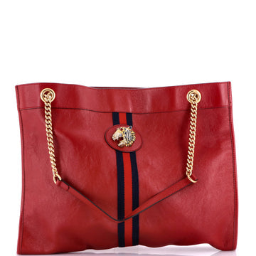 Rajah Chain Tote Leather Large