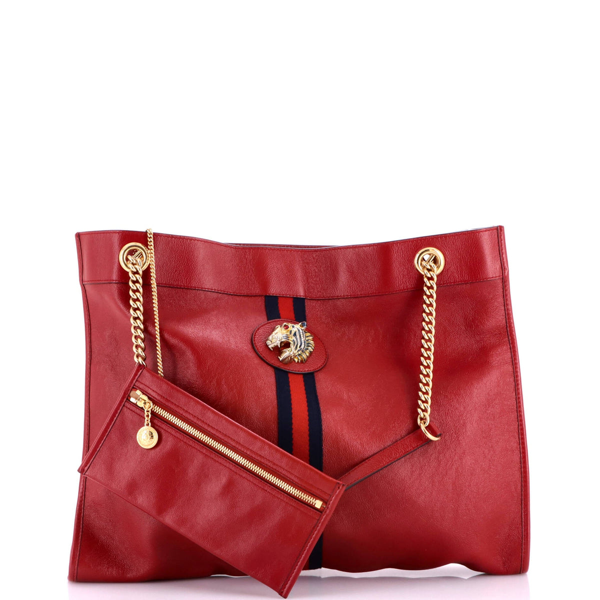 Rajah Chain Tote Leather Large