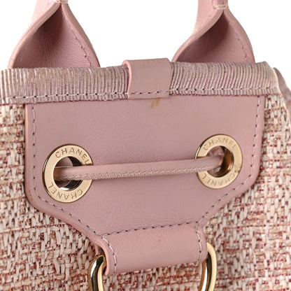 Chanel Canvas Large Deauville Backpack Pink