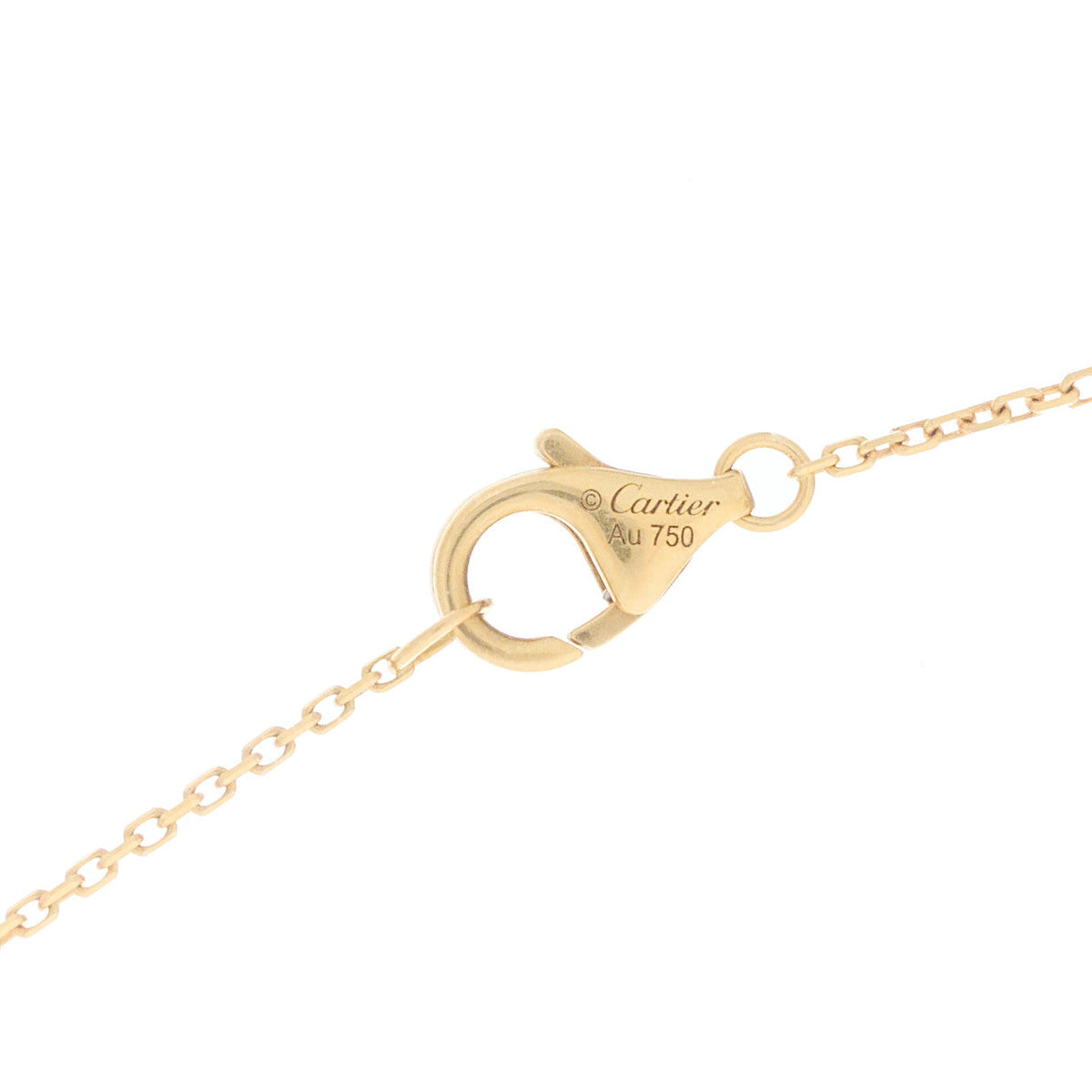 Cartier 18K Yellow Gold Diamond Mother of Pearl XS Amulette Pendant Necklace