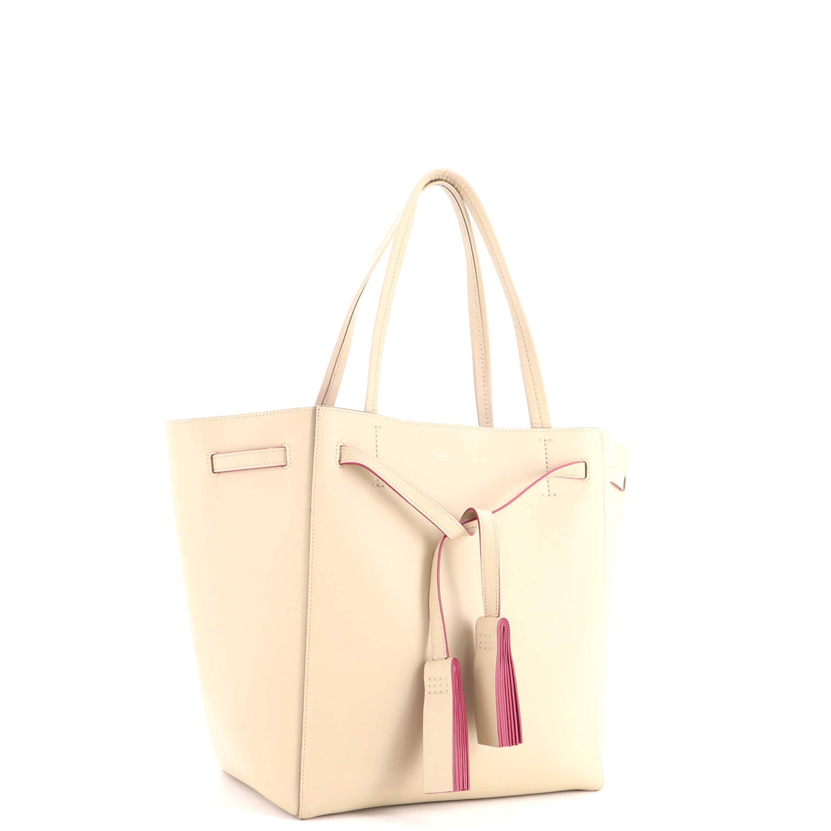 Phantom Tie Cabas Tassel Tote Leather Small