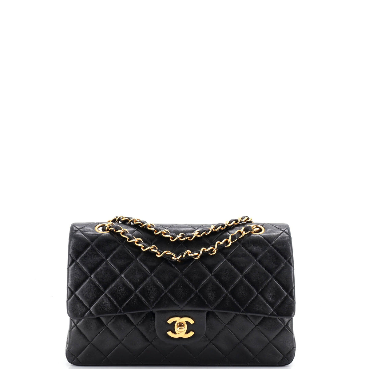 Vintage Classic Double Flap Bag Quilted Lambskin Medium
