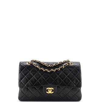 Vintage Classic Double Flap Bag Quilted Lambskin Medium