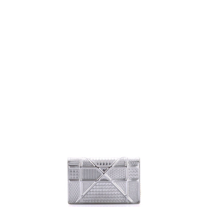 Diorama Wallet on Chain Cannage Embossed Calfskin