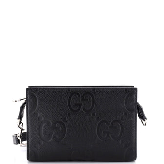 Zip Crossbody Bag Jumbo GG Embossed Leather