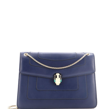 Serpenti Forever Square Shoulder Bag Leather Medium