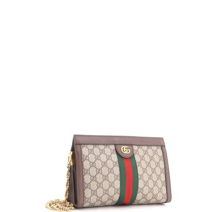 Ophidia Chain Shoulder Bag GG Coated Canvas Small