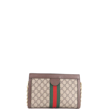 Ophidia Chain Shoulder Bag GG Coated Canvas Small