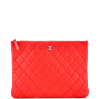 O Case Clutch Quilted Lambskin Medium