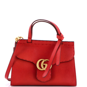 GG Marmont Top Handle Bag Leather Mini