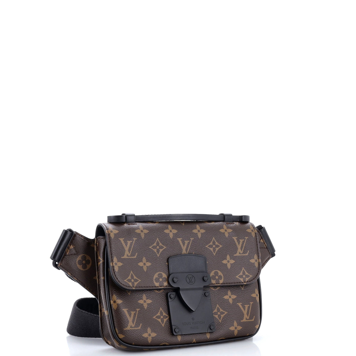 S Lock Sling Bag Macassar Monogram Canvas