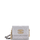 19 Card Holder on Chain Quilted Leather