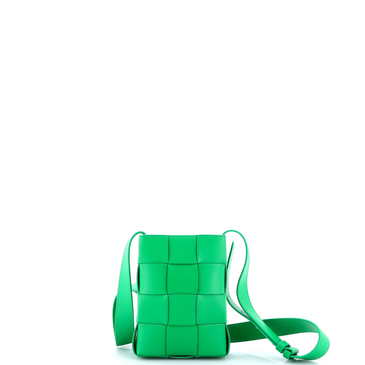 Cassette Phone Holder Crossbody Bag Maxi Intrecciato Leather