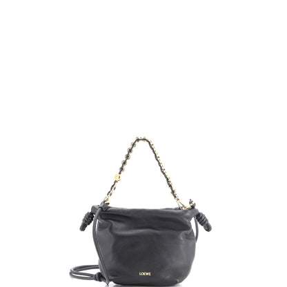 Flamenco Knot Chain Purse Bag Leather Mini