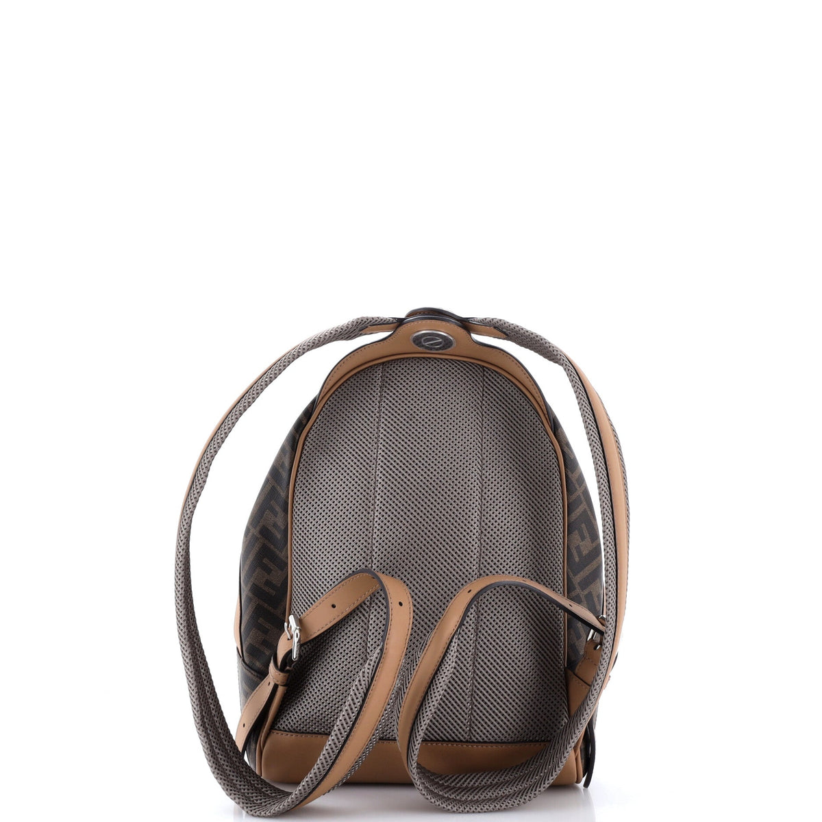 Chiodo Backpack Zucca Coated Canvas with Leather Small
