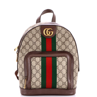Ophidia Backpack GG Coated Canvas and Leather Small