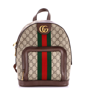 Ophidia Backpack GG Coated Canvas and Leather Small