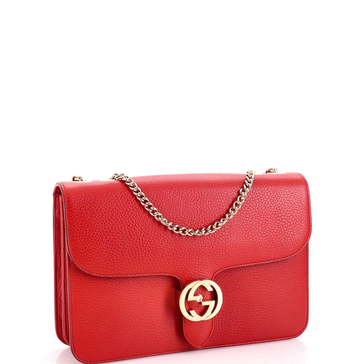 Interlocking Shoulder Bag Leather Medium