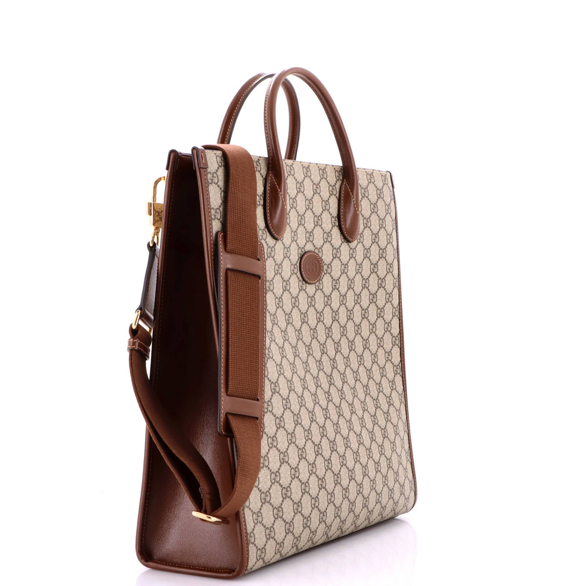 Interlocking G Tote GG Coated Canvas Vertical