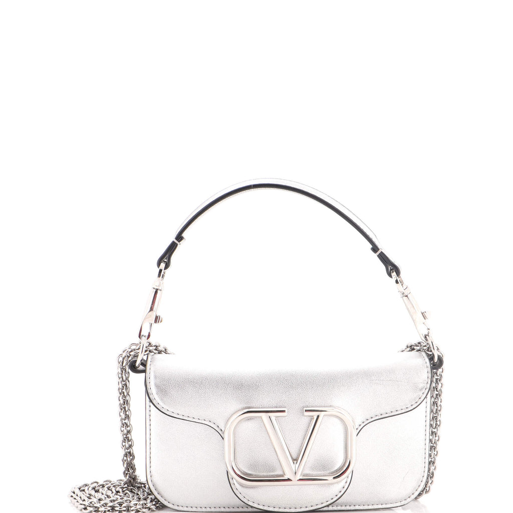VLogo Loco Flap Shoulder Bag Leather Small