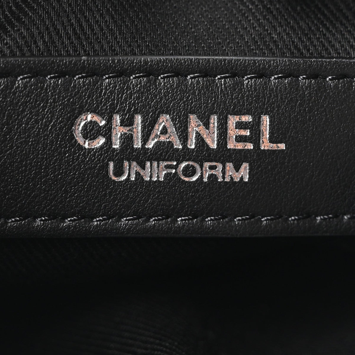 Chanel Lambskin Quilted Uniform Crossbody Bag Black