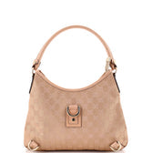 Abbey D-Ring Hobo GG Canvas with Leather Medium