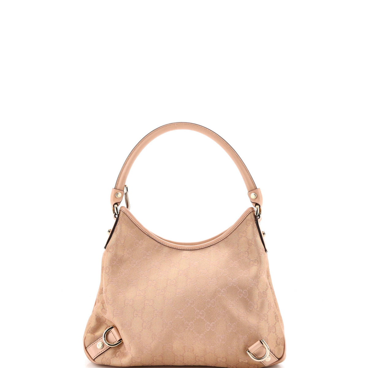 Abbey D-Ring Hobo GG Canvas with Leather Medium