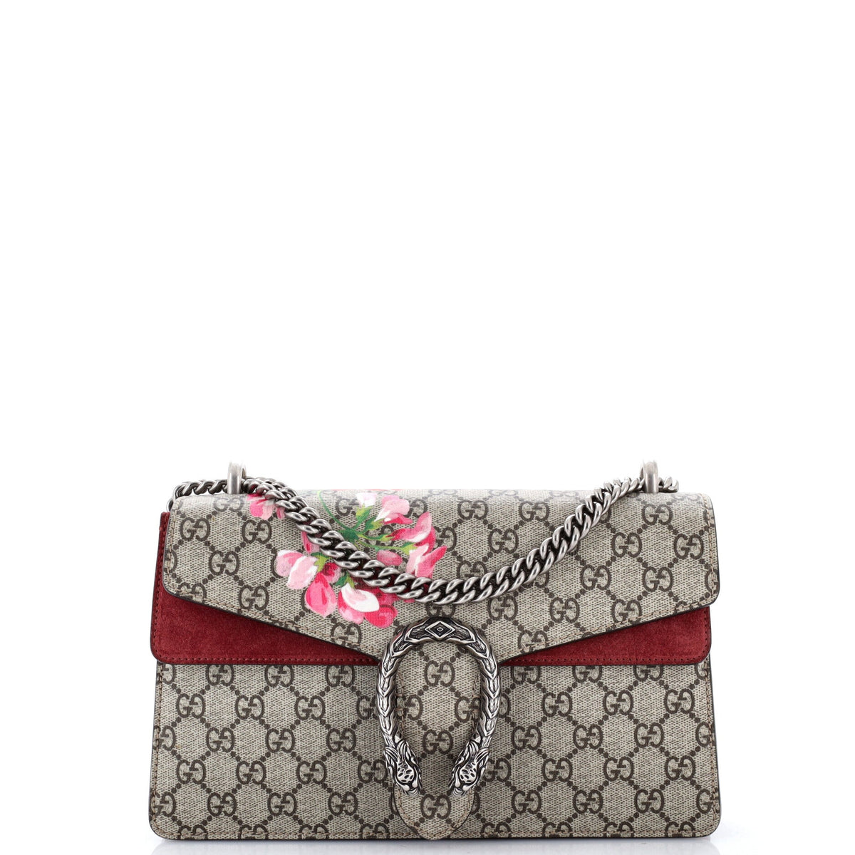 Dionysus Bag Blooms Print GG Coated Canvas Small