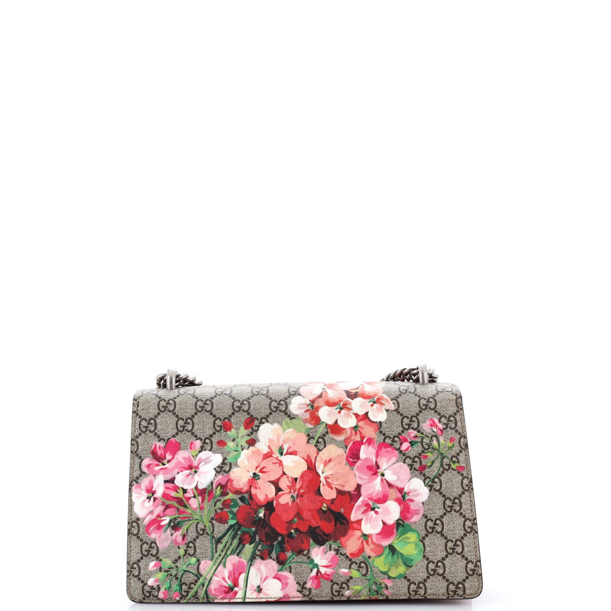 Dionysus Bag Blooms Print GG Coated Canvas Small