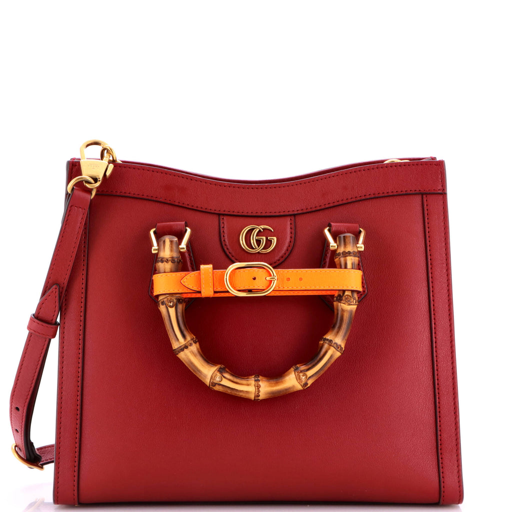 Diana NM Bamboo Handle Tote Leather Small