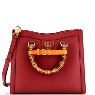 Diana NM Bamboo Handle Tote Leather Small