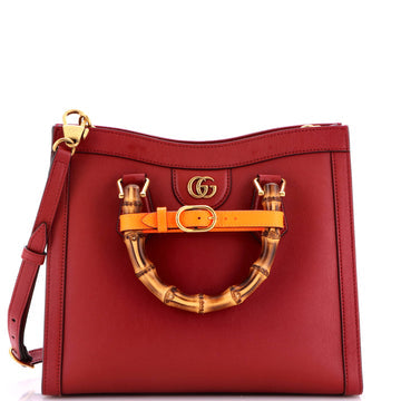Diana NM Bamboo Handle Tote Leather Small