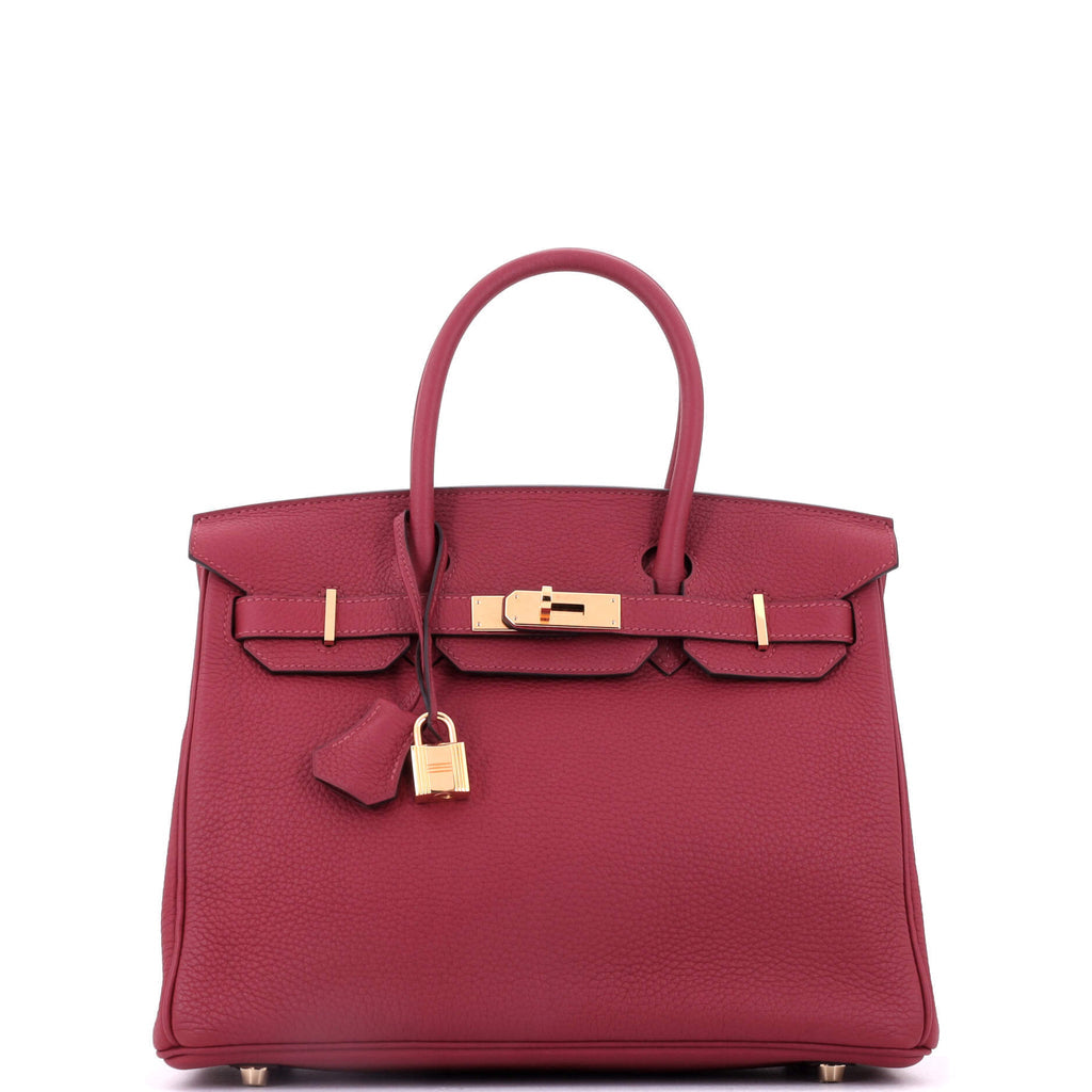 Birkin Handbag Rouge Grenat Togo with Gold Hardware 30