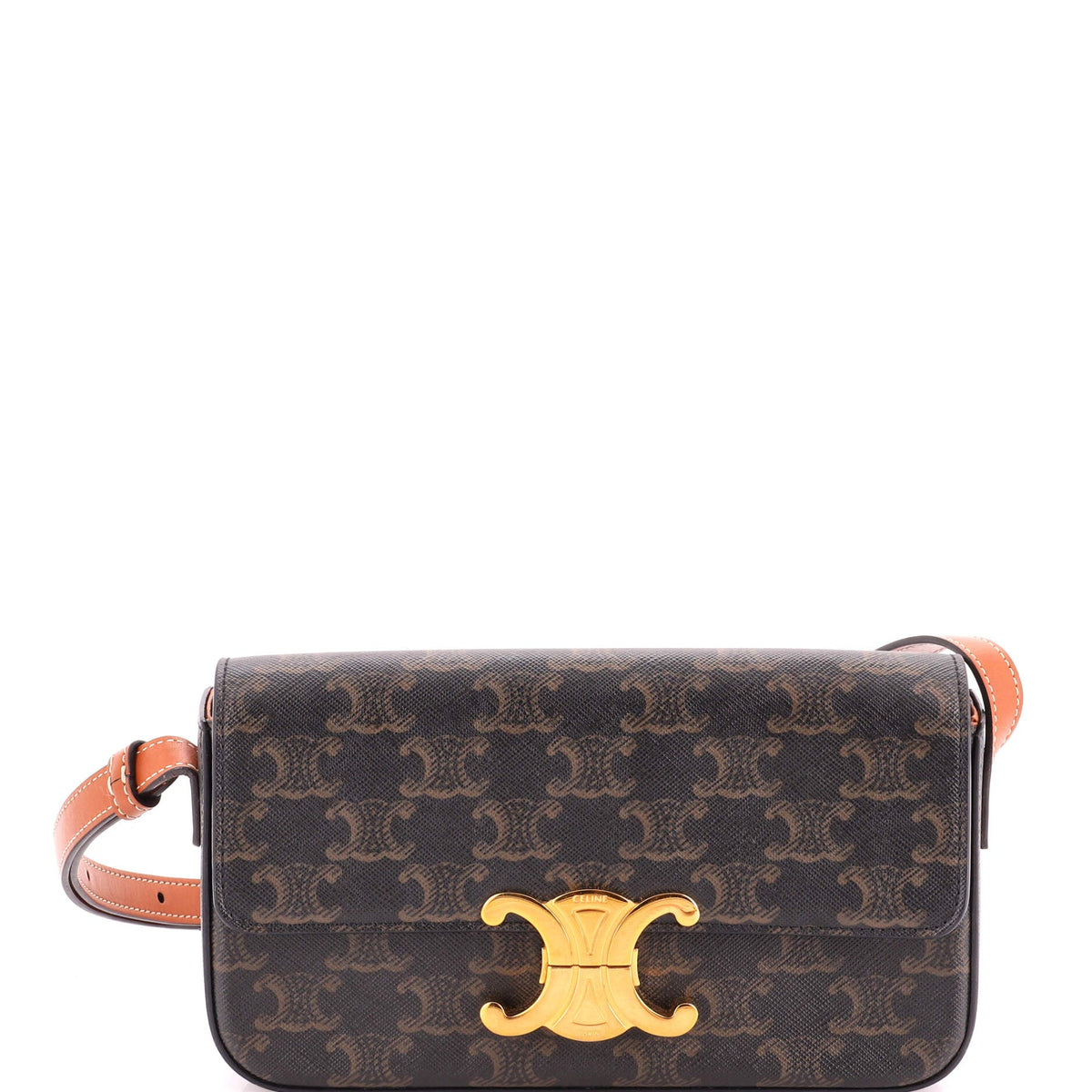 Triomphe East-West Shoulder Bag Triomphe Coated Canvas