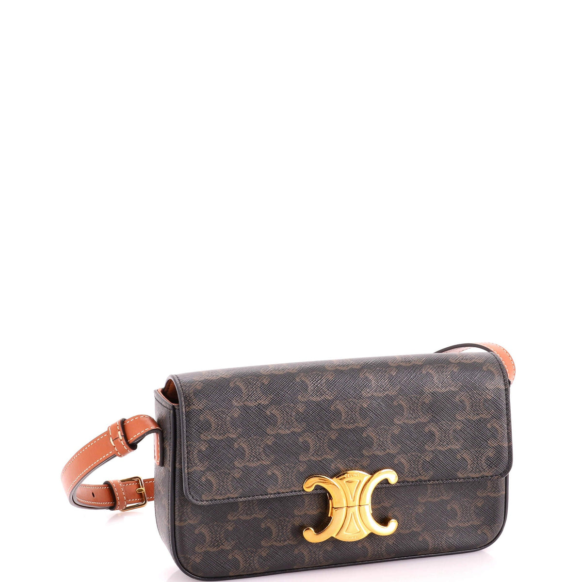 Triomphe East-West Shoulder Bag Triomphe Coated Canvas