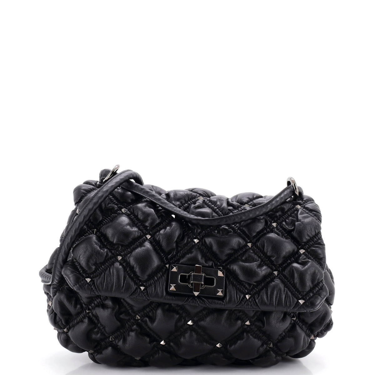 SpikeMe Flap Bag Quilted Leather Medium