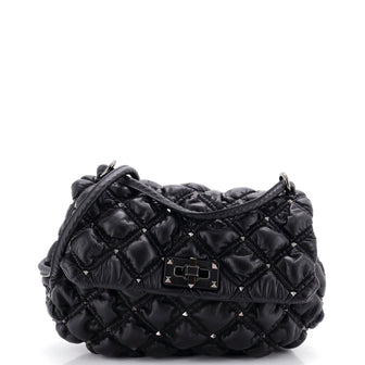SpikeMe Flap Bag Quilted Leather Medium