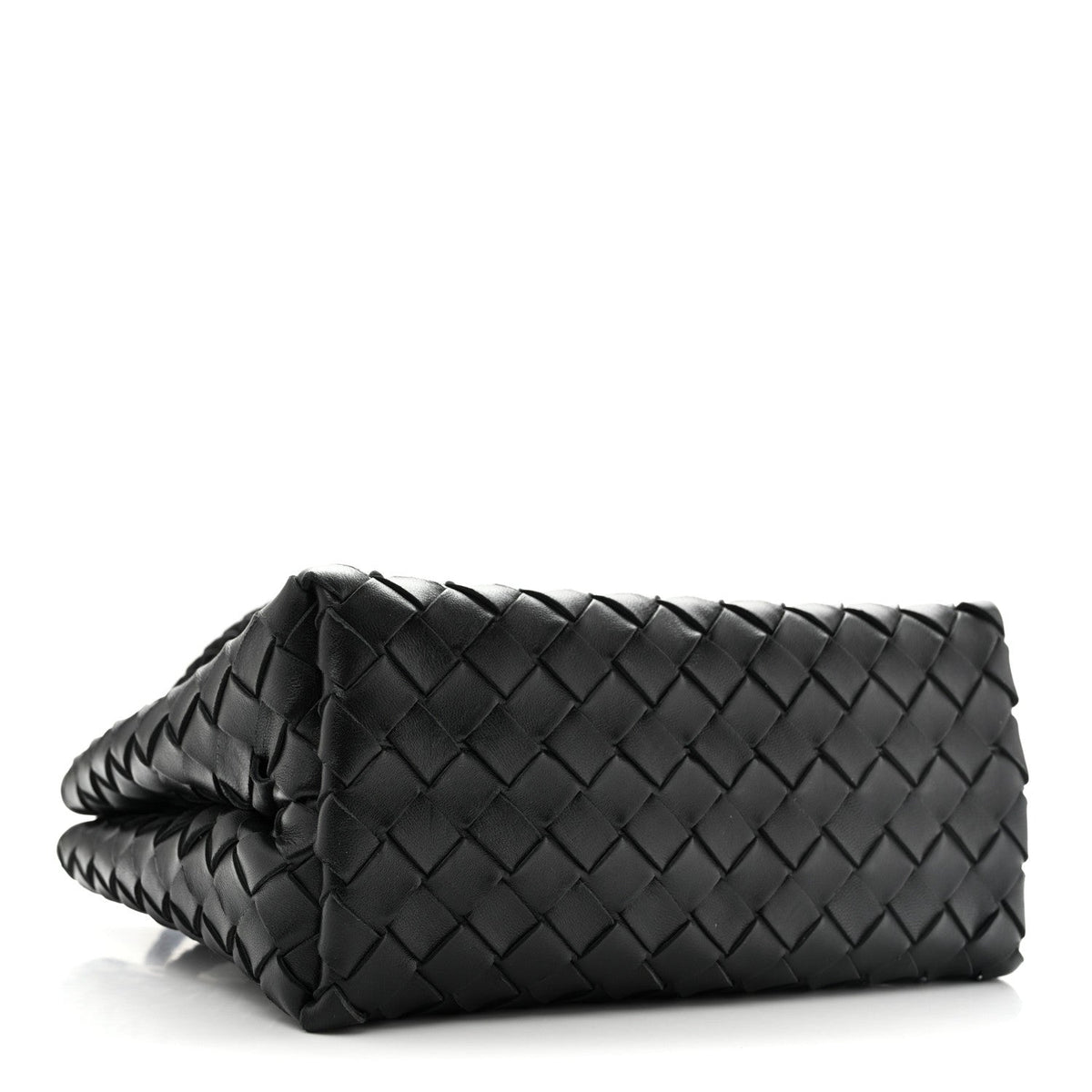 Bottega Veneta Nappa Intrecciato Small Andiamo Shoulder Bag Black