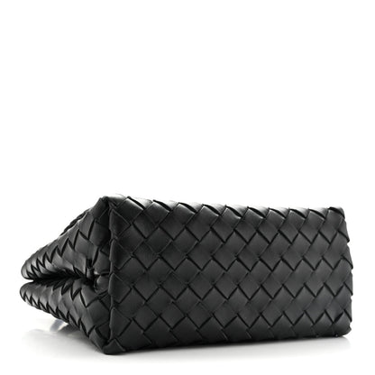 Bottega Veneta Nappa Intrecciato Small Andiamo Shoulder Bag Black