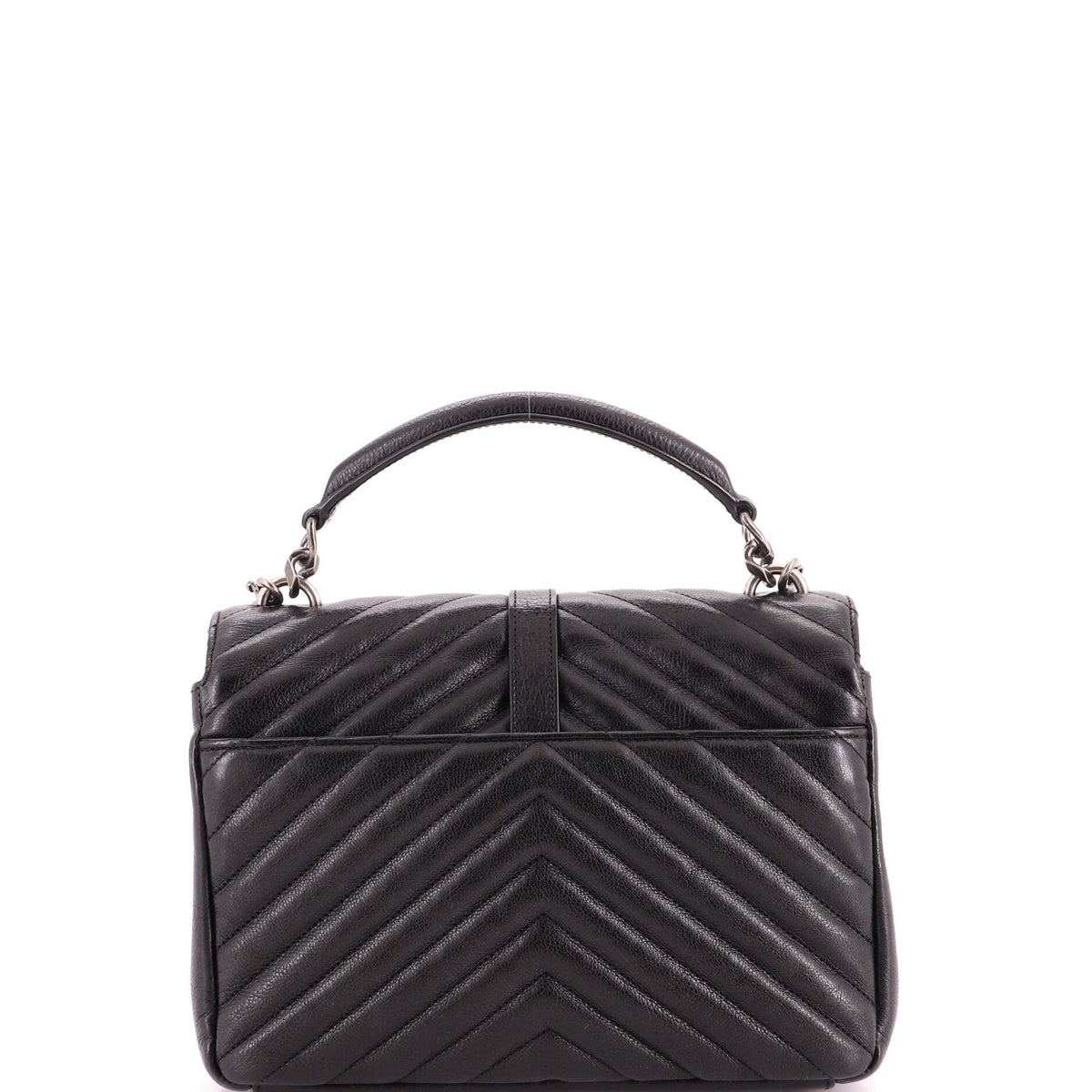 Classic Monogram College Bag Matelasse Chevron Leather Medium