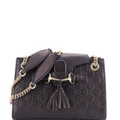 Emily Chain Flap Shoulder Bag Guccissima Leather Small