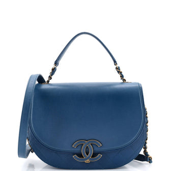 Coco Curve Flap Messenger Calfskin and Quilted Goatskin Medium