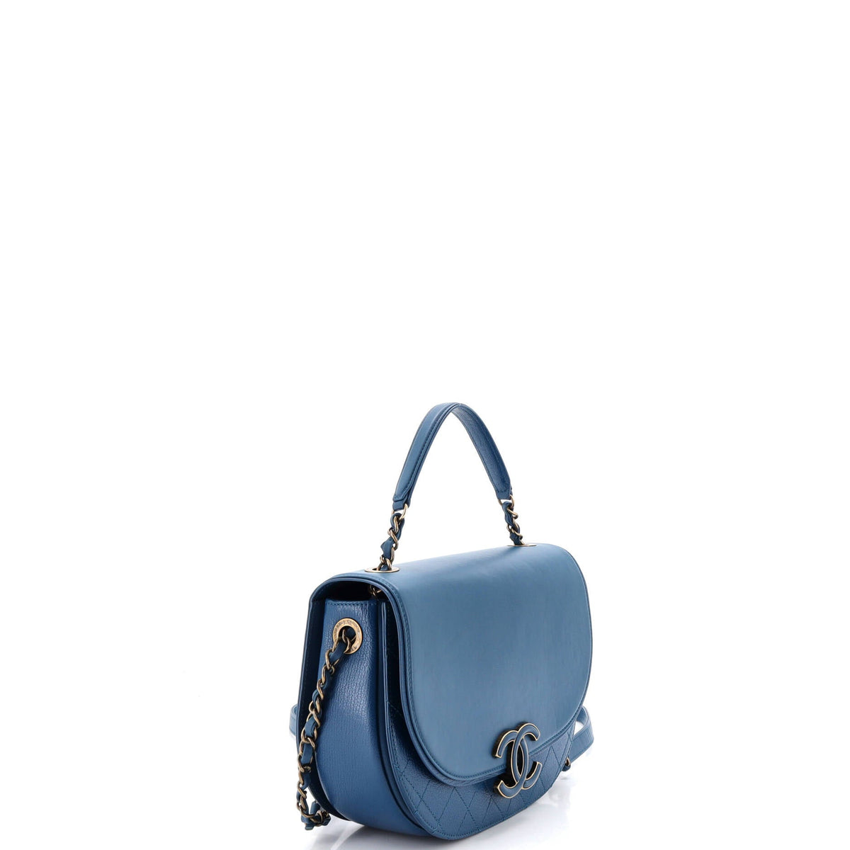 Coco Curve Flap Messenger Calfskin and Quilted Goatskin Medium