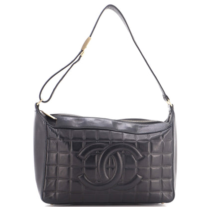 Chocolate Bar CC Shoulder Bag Quilted Leather Medium