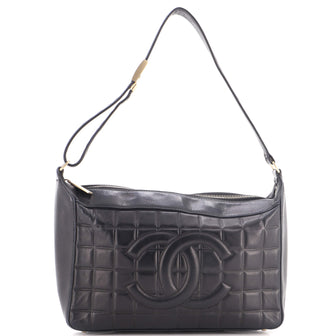 Chocolate Bar CC Shoulder Bag Quilted Leather Medium
