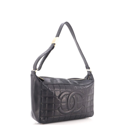 Chocolate Bar CC Shoulder Bag Quilted Leather Medium