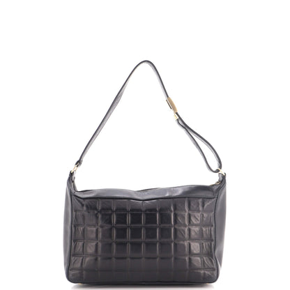 Chocolate Bar CC Shoulder Bag Quilted Leather Medium