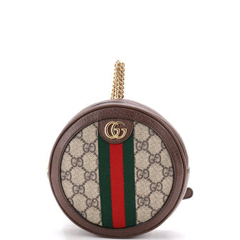 Ophidia Round Backpack GG Coated Canvas Mini