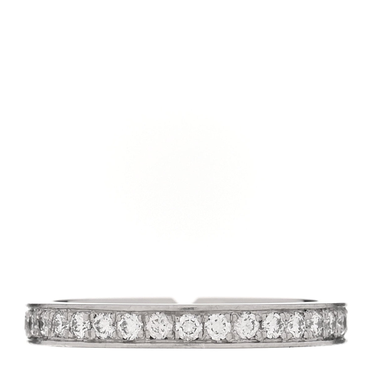 Hermes Platinum Diamond Eternity Band Ring 49 5