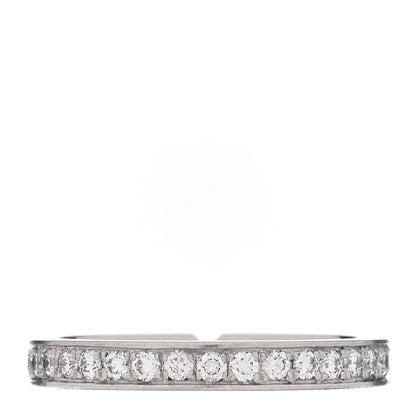 Hermes Platinum Diamond Eternity Band Ring 49 5